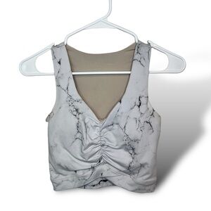 Marble workout crop top from Buffbunny